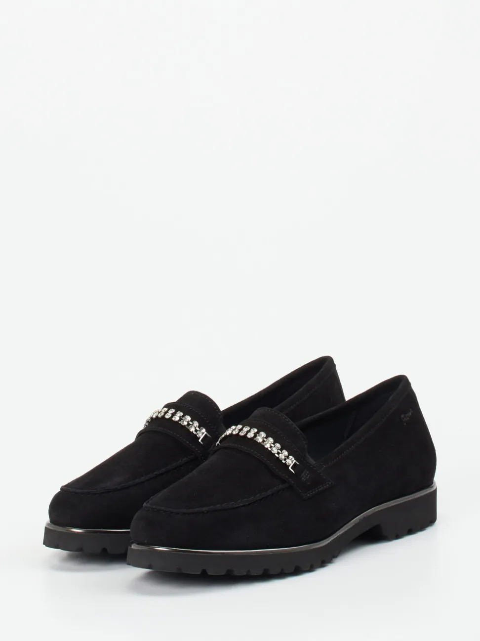 Sioux – Loafer aus Veloursleder mit Strassdetail