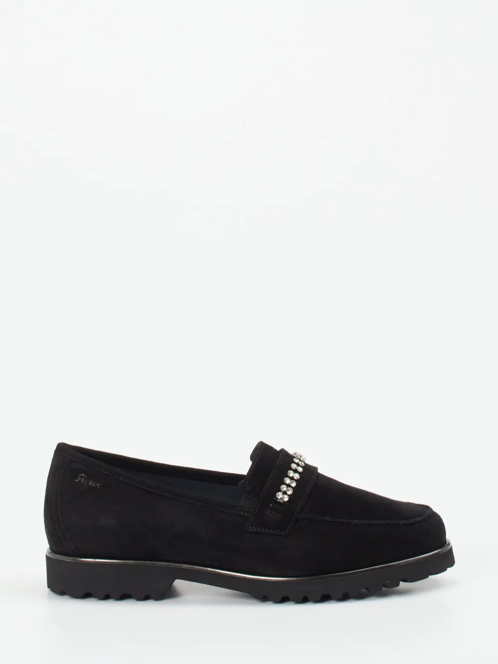 Sioux – Loafer aus Veloursleder mit Strassdetail