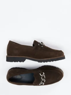 Sioux – Loafer aus Veloursleder Dunkelbraun