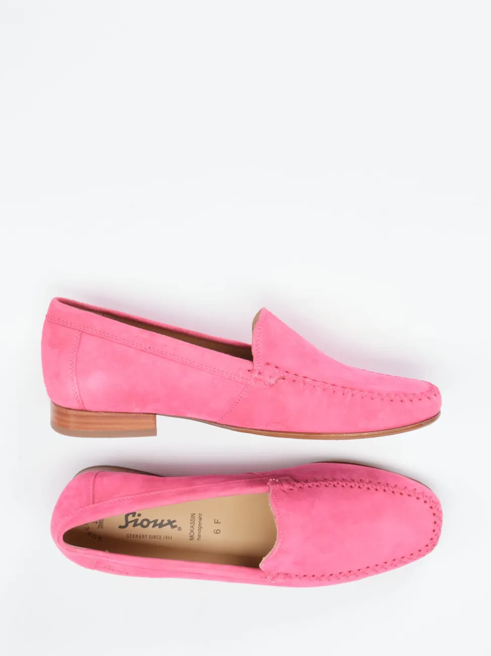 Sioux – Mokassin aus Veloursleder pink