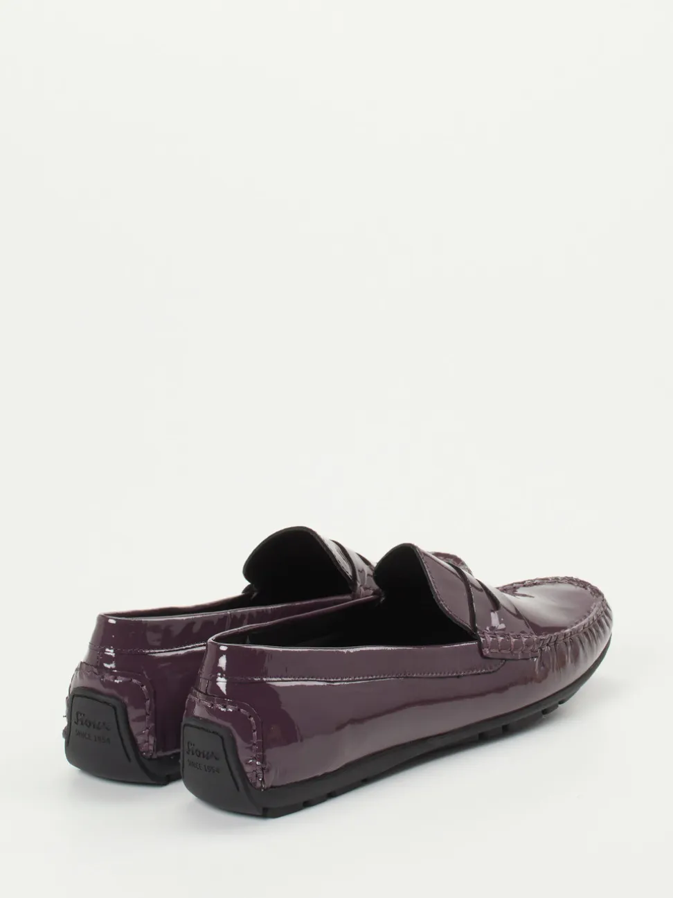 Sioux – Mokassin-Loafer aus Lackleder Aubergine