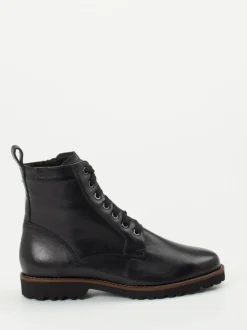 Sioux – Schnürstiefelette aus Kalbleder schwarz