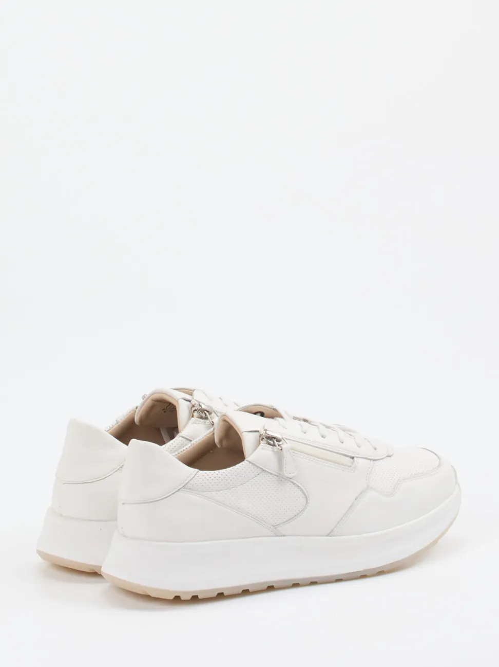 Sioux – Sneaker aus Kalbleder Offwhite