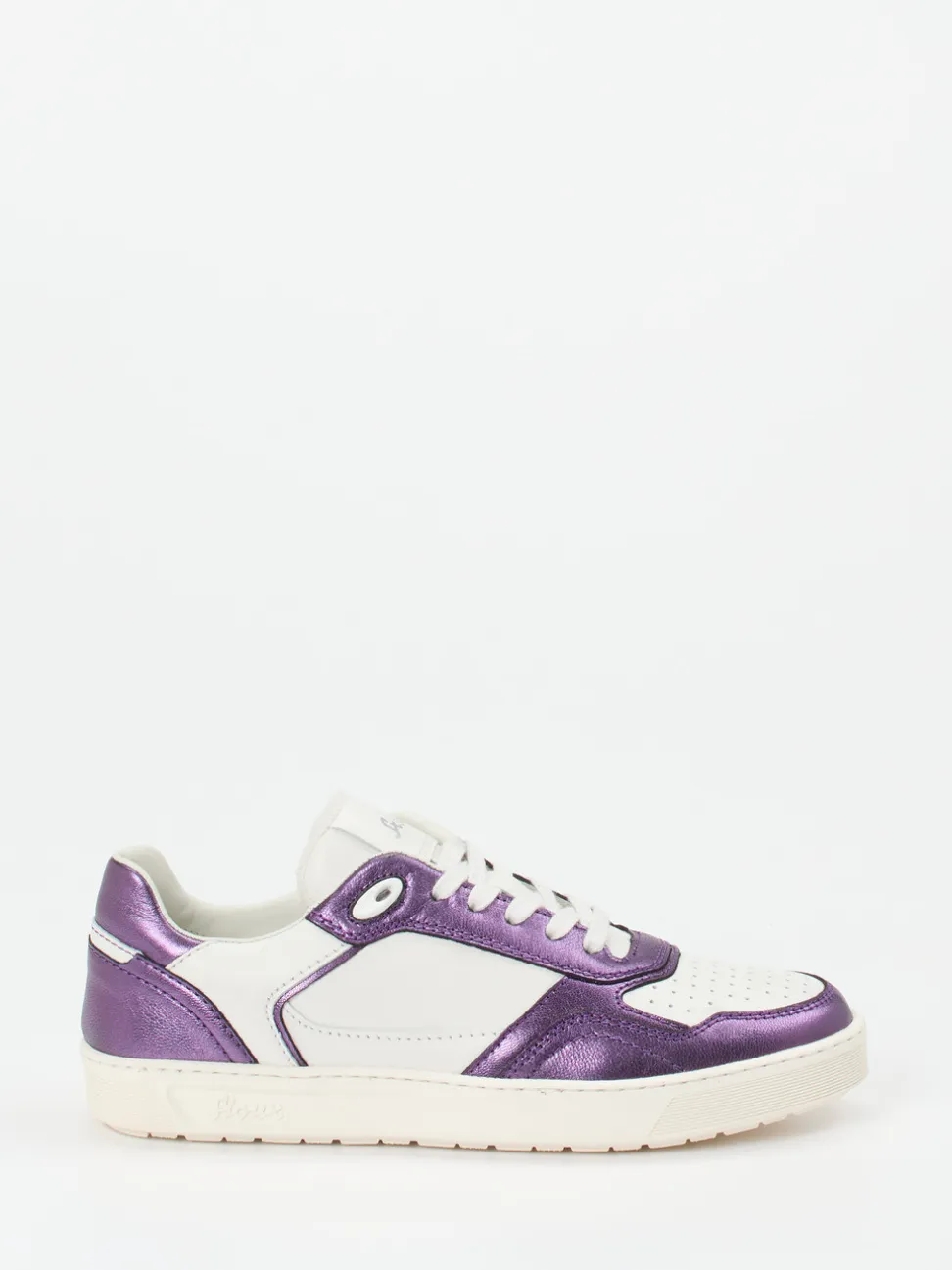 Sioux – Sneaker aus Lammnappa in Weiß Metallic
