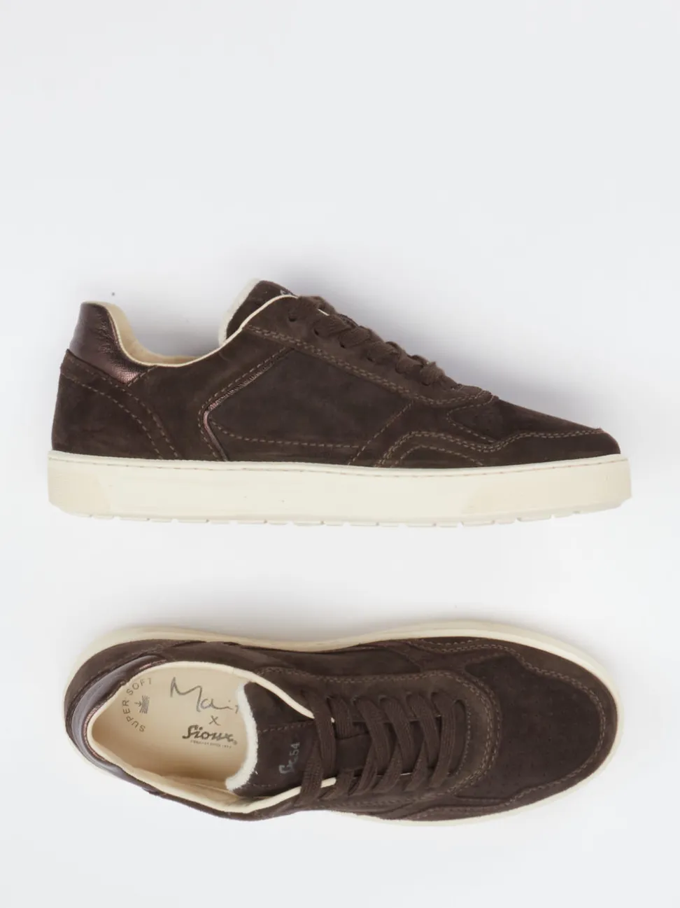 Sioux – Sneaker aus Veloursleder Dunkelbraun