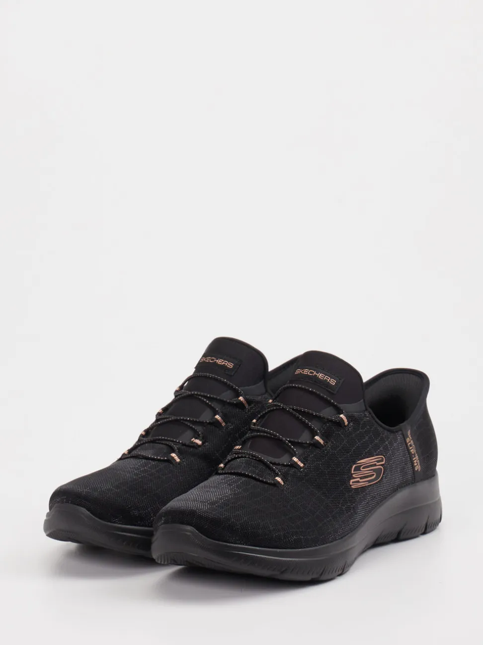 Skechers – Slip-On Sneaker aus Textil in Schwarz