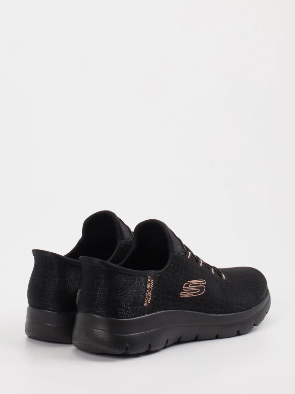Skechers – Slip-On Sneaker aus Textil in Schwarz