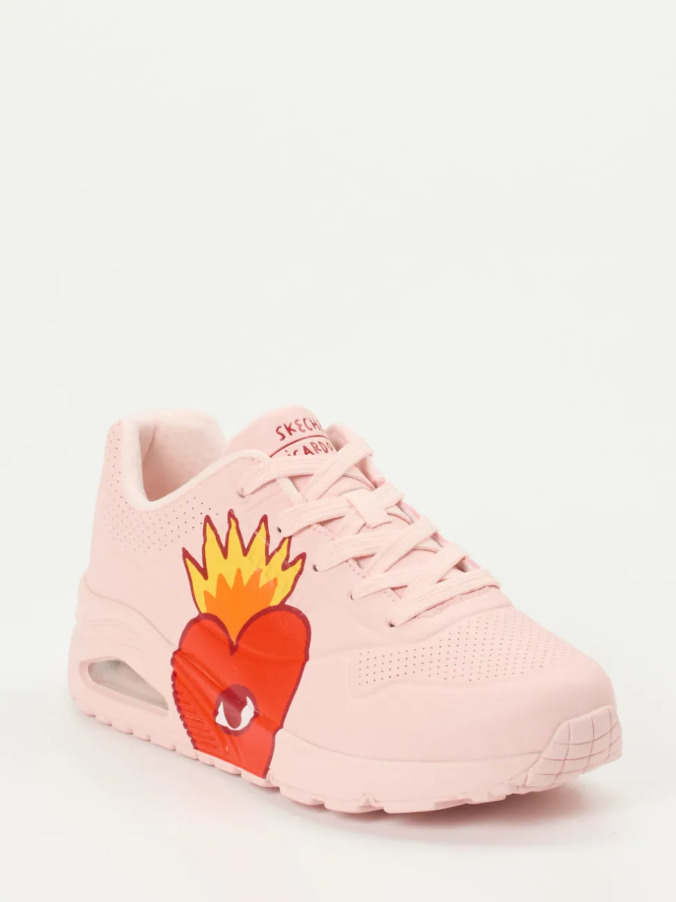 Skechers – Sneaker aus Leder in Pastellrosa