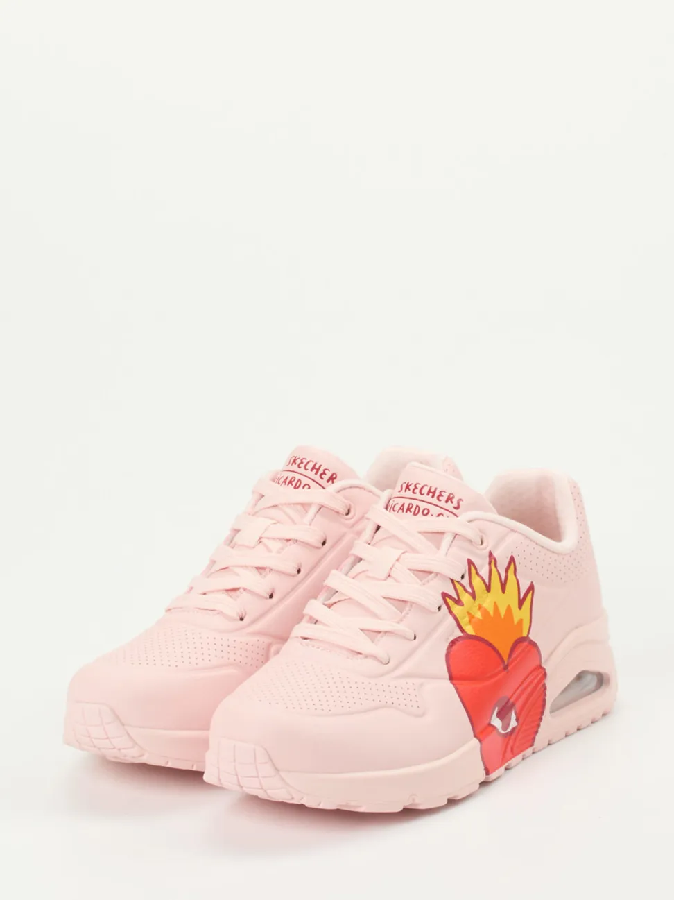 Skechers – Sneaker aus Leder in Pastellrosa