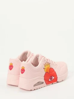 Skechers – Sneaker aus Leder in Pastellrosa