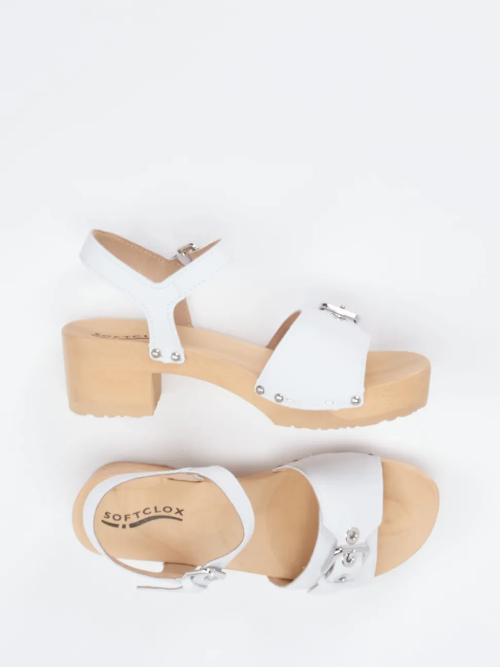 Softclox – Clogsandalen aus Lammleder weiß