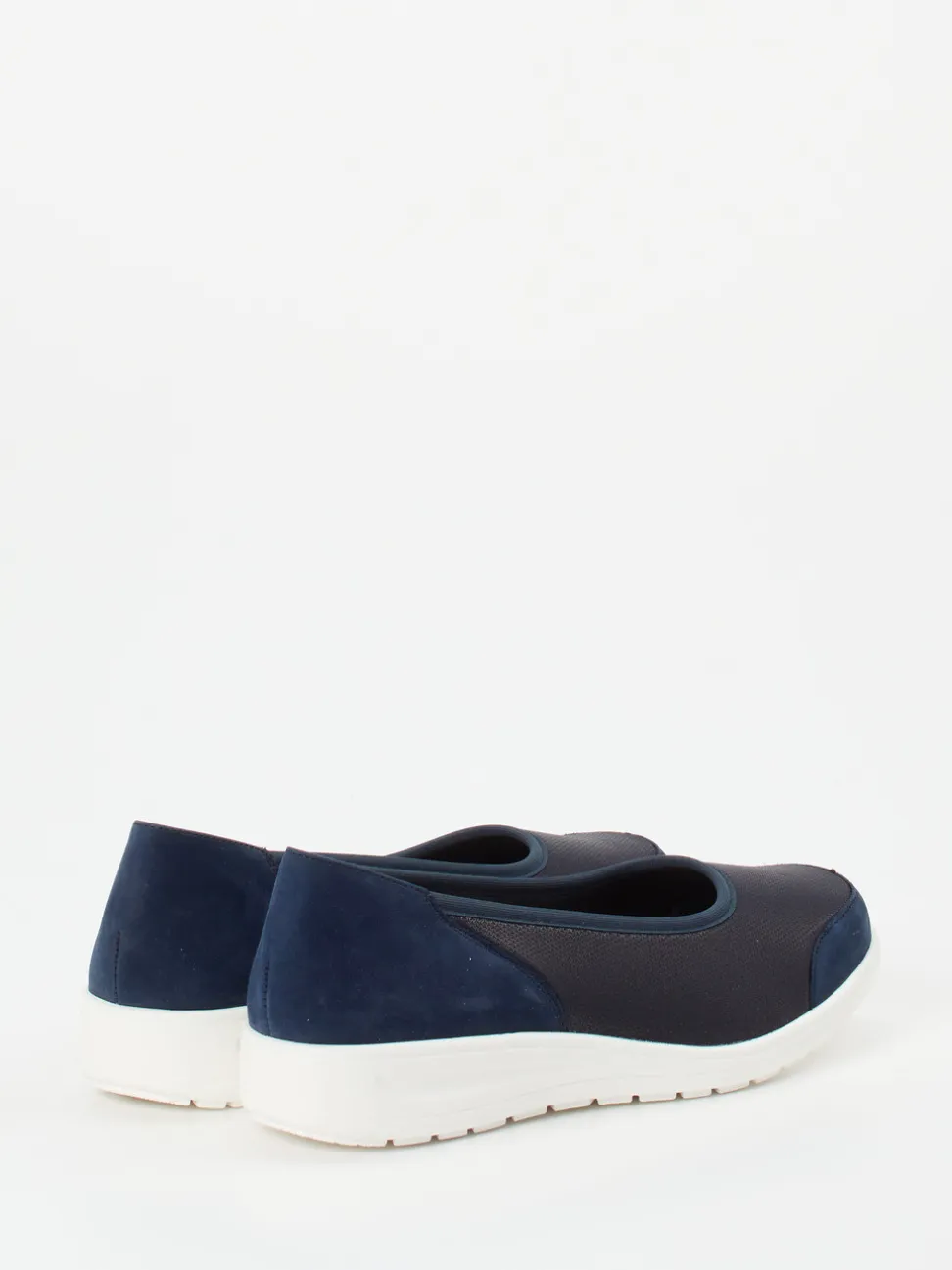 Solidus – Komfort-Ballerinas aus Stretch und Veloursleder