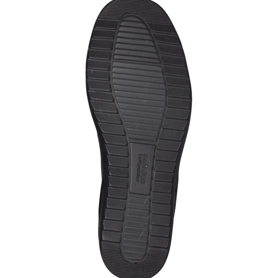 Solidus – Komfort-Sneaker aus geprägtem Leder schwarz