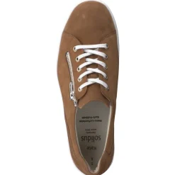 Solidus – Komfort-Sneaker aus Nubukleder cognacbraun