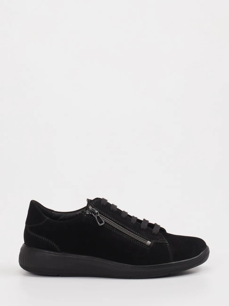 Solidus – Sneaker aus Veloursleder schwarz