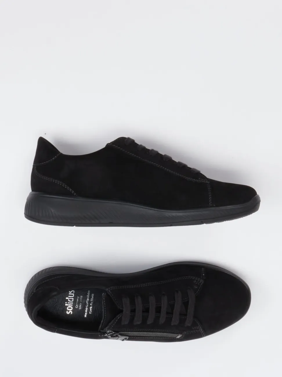 Solidus – Sneaker aus Veloursleder schwarz