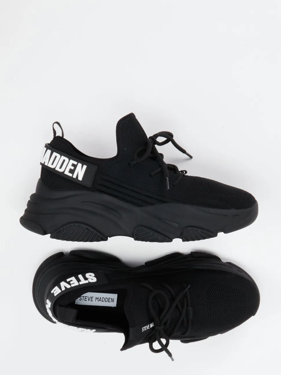 Steve Madden – Chunky Sneaker aus Mesh in Schwarz