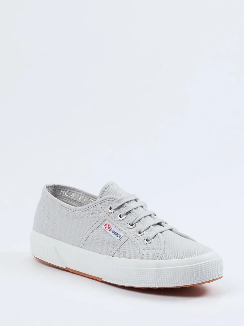 Superga – Canvas-Sneaker aus Baumwolltextil hellgrau