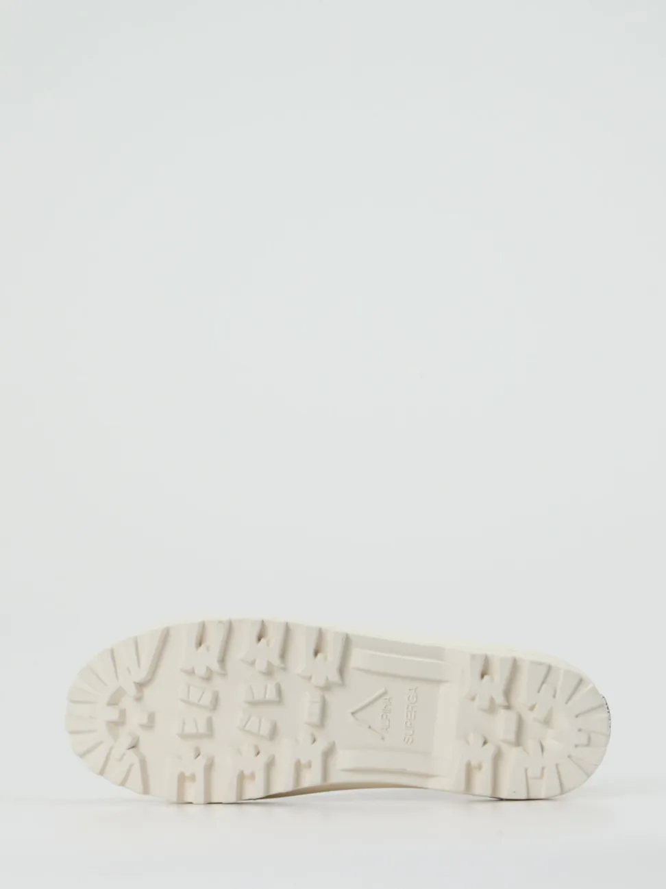 Superga – High-Top Sneaker aus Leder in Beige