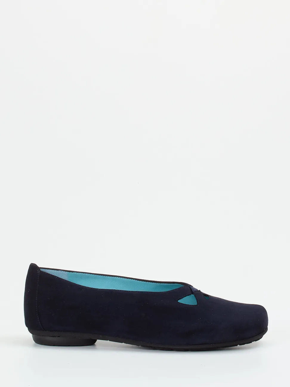 Thierry Rabotin – Ballerinas aus Veloursleder dunkelblau