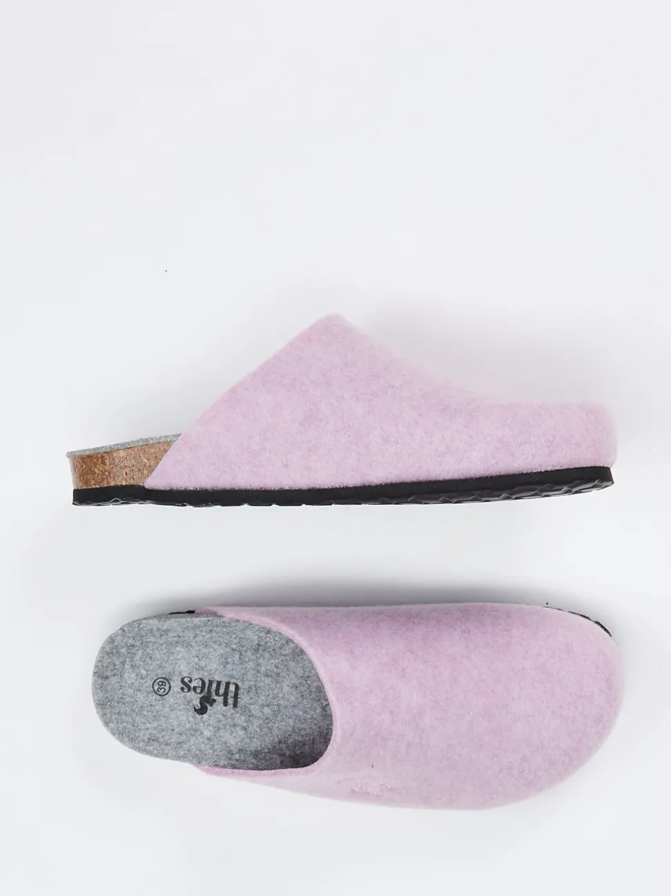 Thies – Pantoffeln aus Filz in Fliederrosa