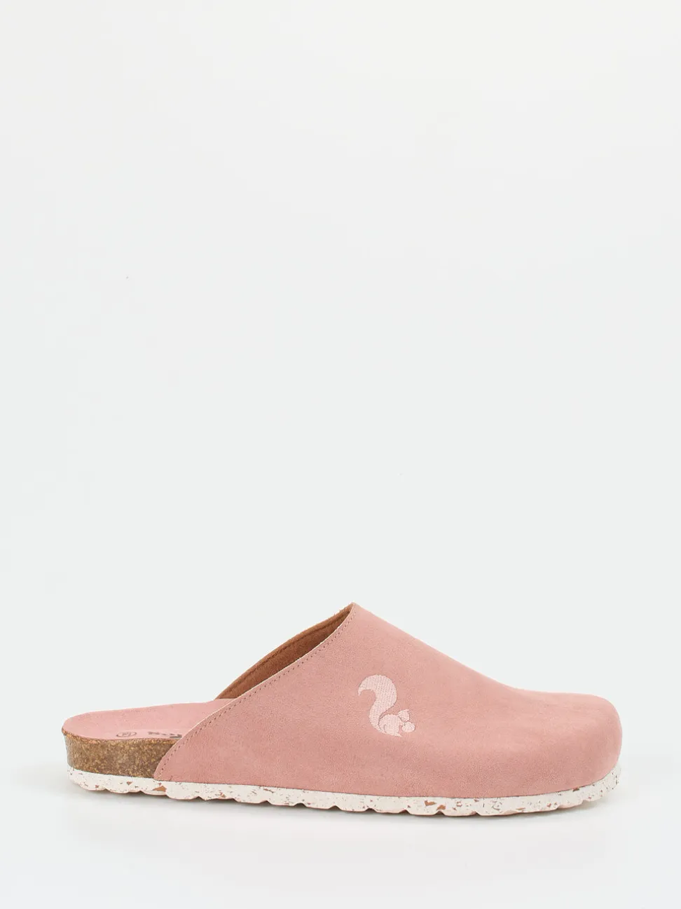 Thies – Pantoletten aus Veloursleder in Altrosa