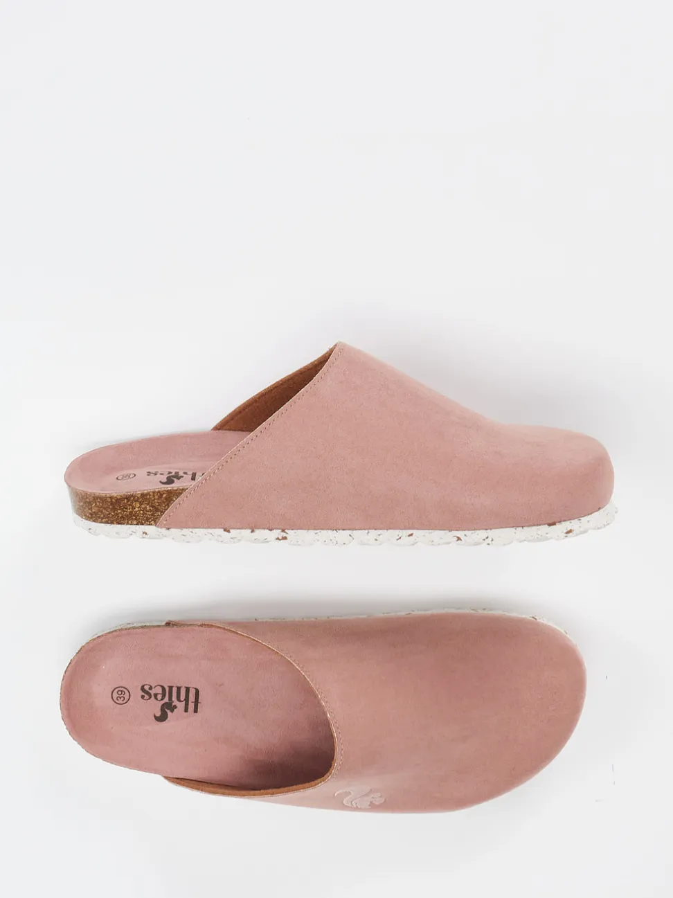 Thies – Pantoletten aus Veloursleder in Altrosa
