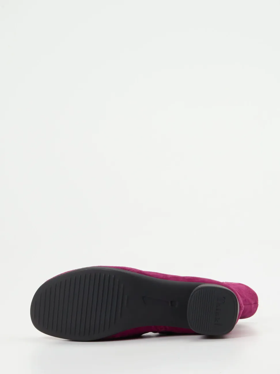 Think – Ankle Boots aus Veloursleder in Beerenrot