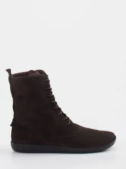 Think – Schnürboots aus Veloursleder Dunkelbraun