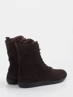 Think – Schnürboots aus Veloursleder Dunkelbraun