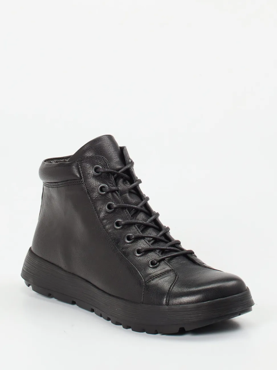 Think – Schnürboots aus Ziegenleder schwarz