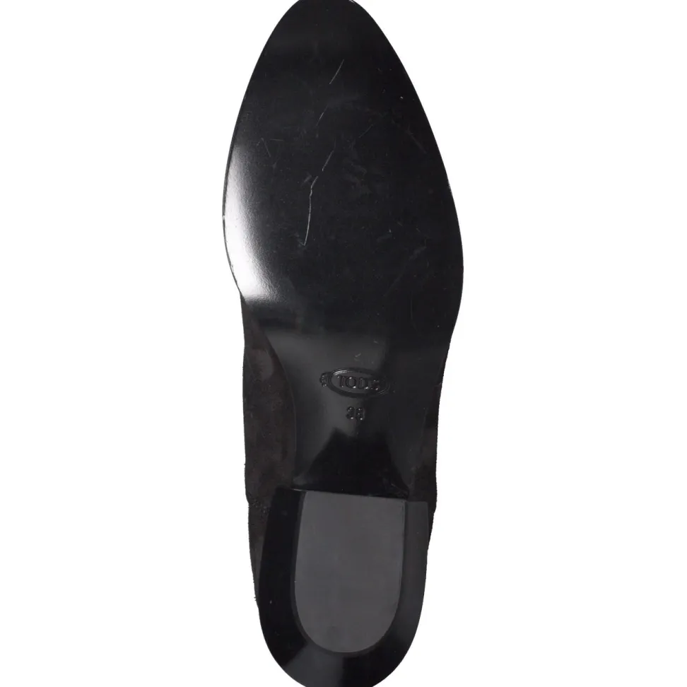 Tod's – Chelsea-Stiefelette aus Veloursleder schwarz