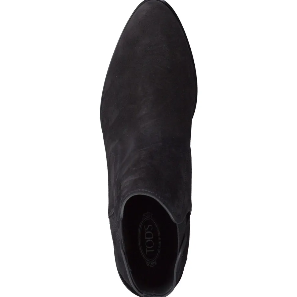 Tod's – Chelsea-Stiefelette aus Veloursleder schwarz