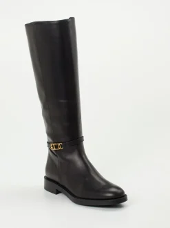 Tod's – Kniehohe Stiefel aus Kalbleder schwarz