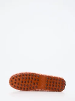 Tod's – Loafer aus Bouclé-Textil in Altrosa