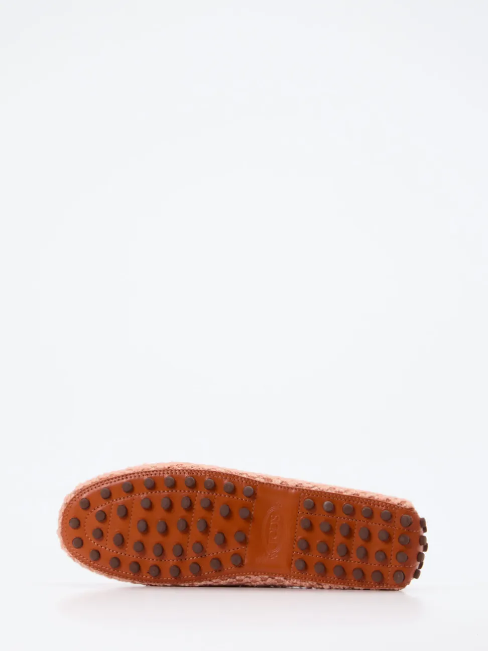 Tod's – Loafer aus Bouclé-Textil in Altrosa