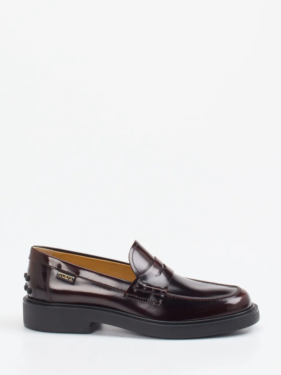 Tod's – Loafer aus Hochglanzleder in Burgunder