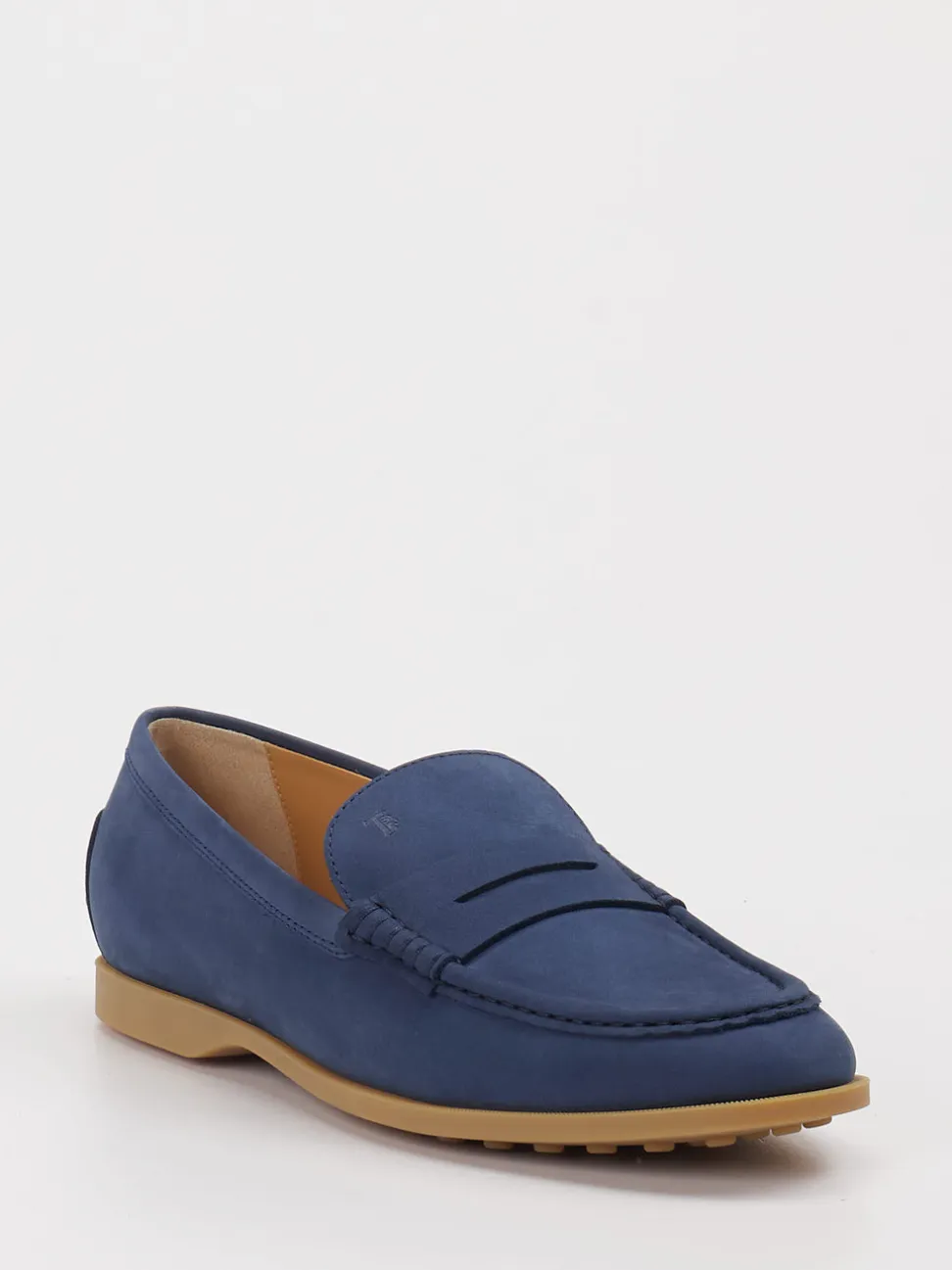 Tod's – Loafer aus Leder in Jeansblau