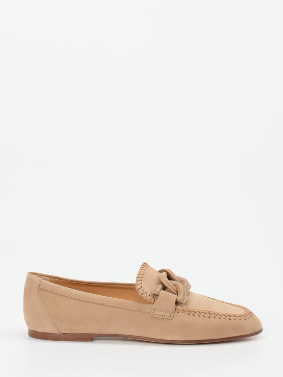 Tod's – Loafer aus Nubukleder in Beigebraun