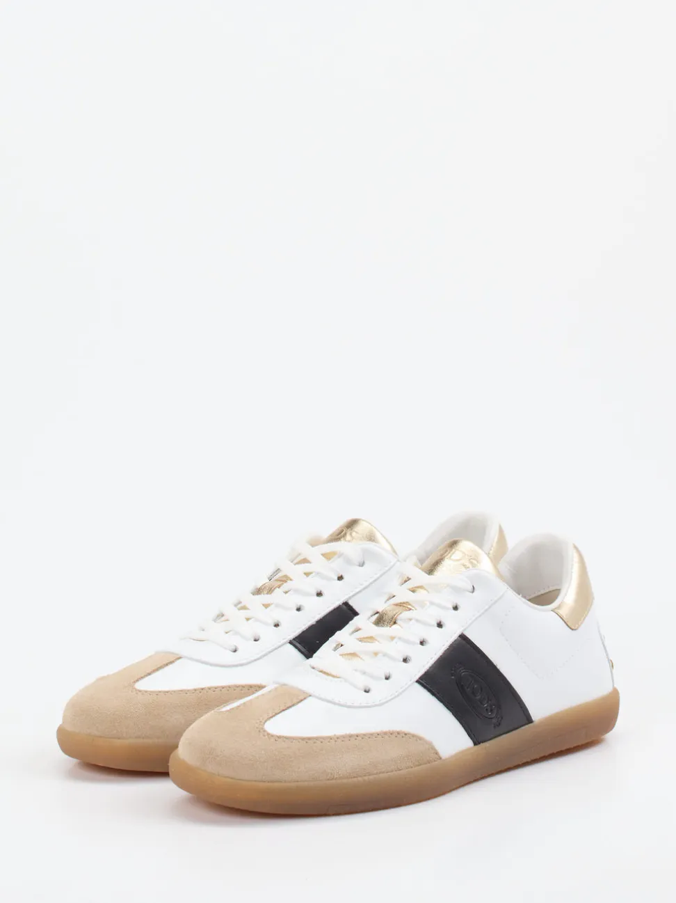 Tod's – Retro-Sneaker aus Velours- und Glattleder Weiß