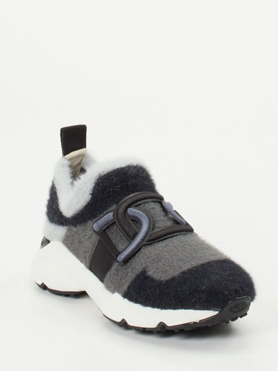 Tod's – Slip-On-Sneaker aus Textil in Anthrazit