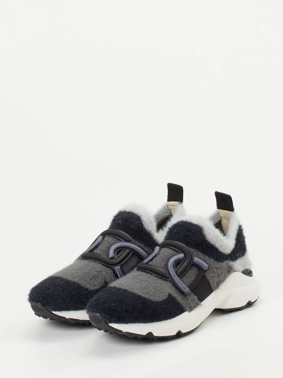 Tod's – Slip-On-Sneaker aus Textil in Anthrazit
