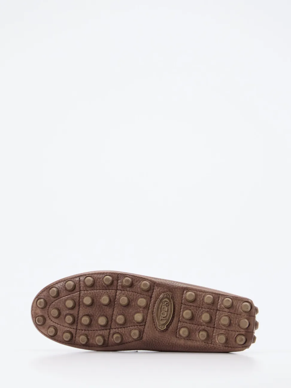 Tod's – Slipper aus genarbtem Kalbleder braun