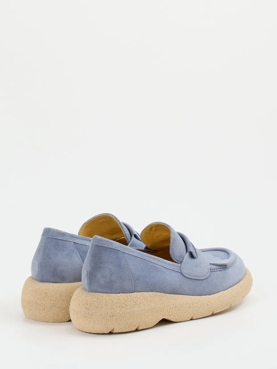 Truman's – Loafer aus Veloursleder in Pastellblau
