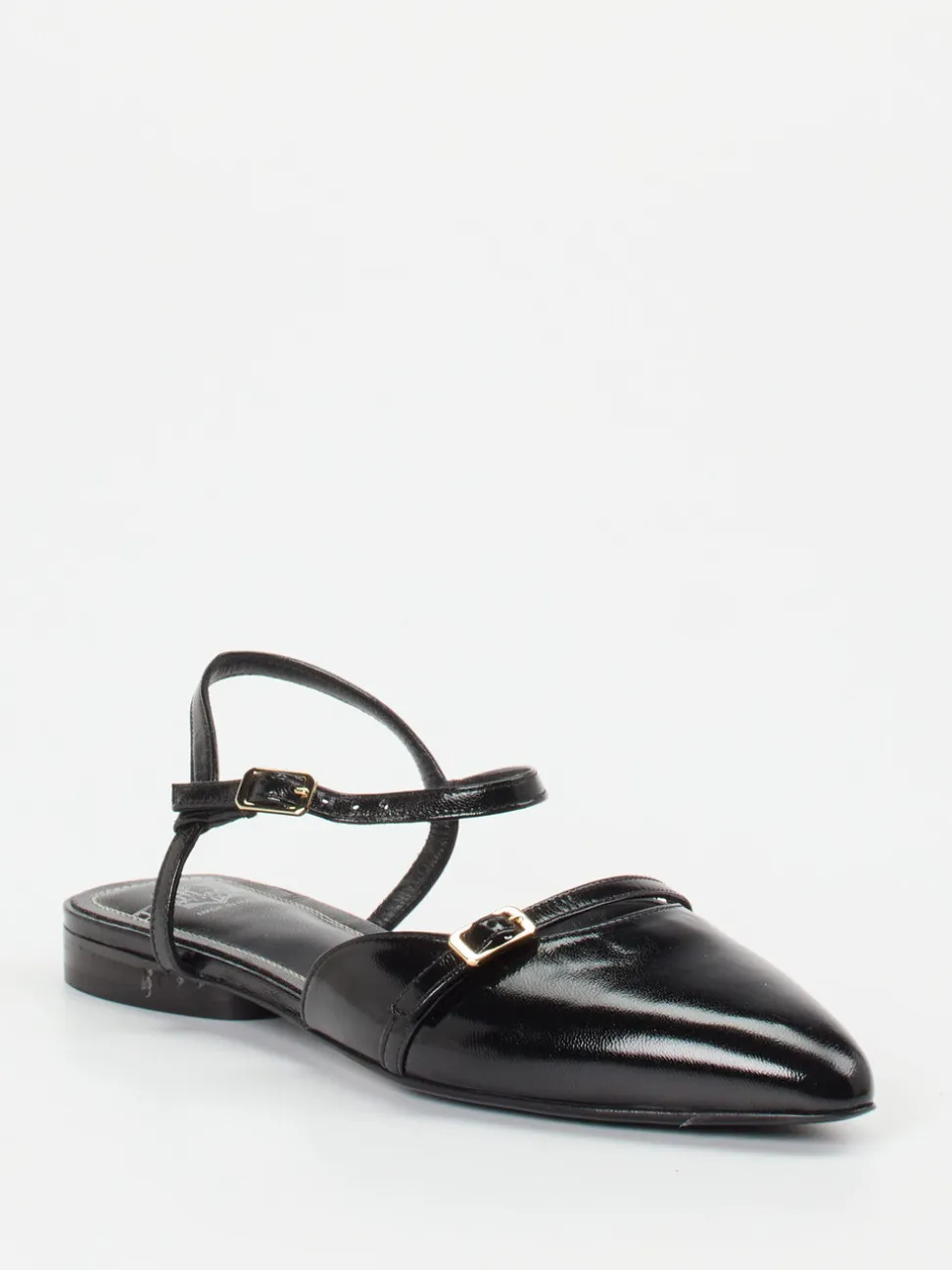 Truman's – Riemchen-Ballerinas aus Lackleder Schwarz