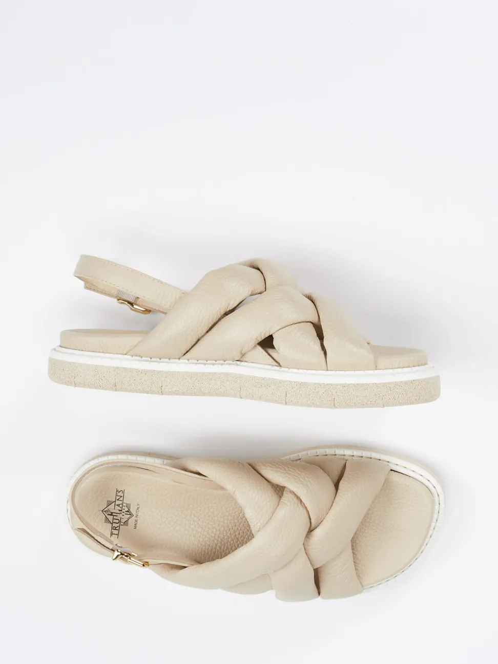 Truman's – Slingback-Sandale aus Hirschleder beige