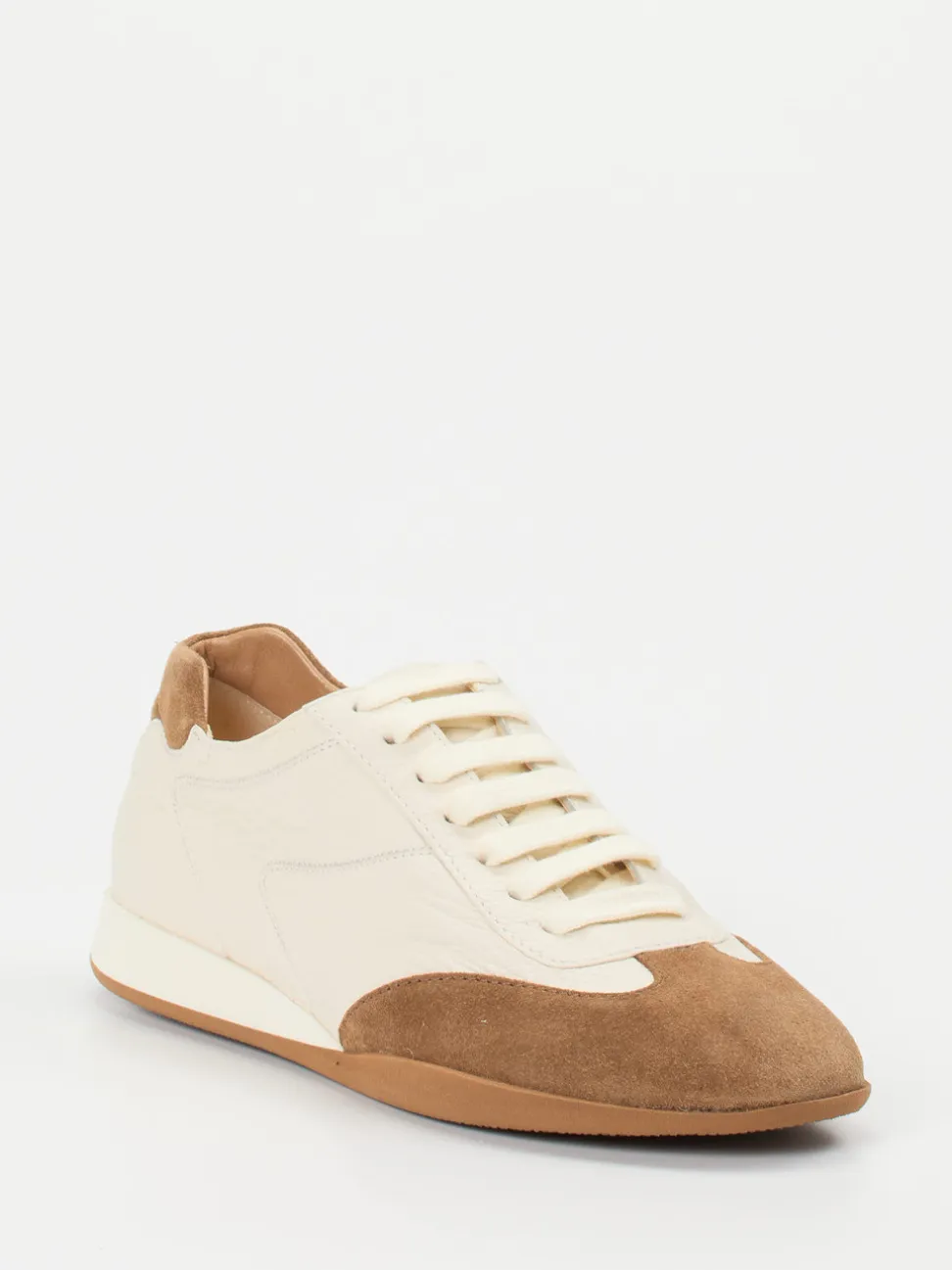 Truman's – Sneaker aus Hirschleder cremeweiß