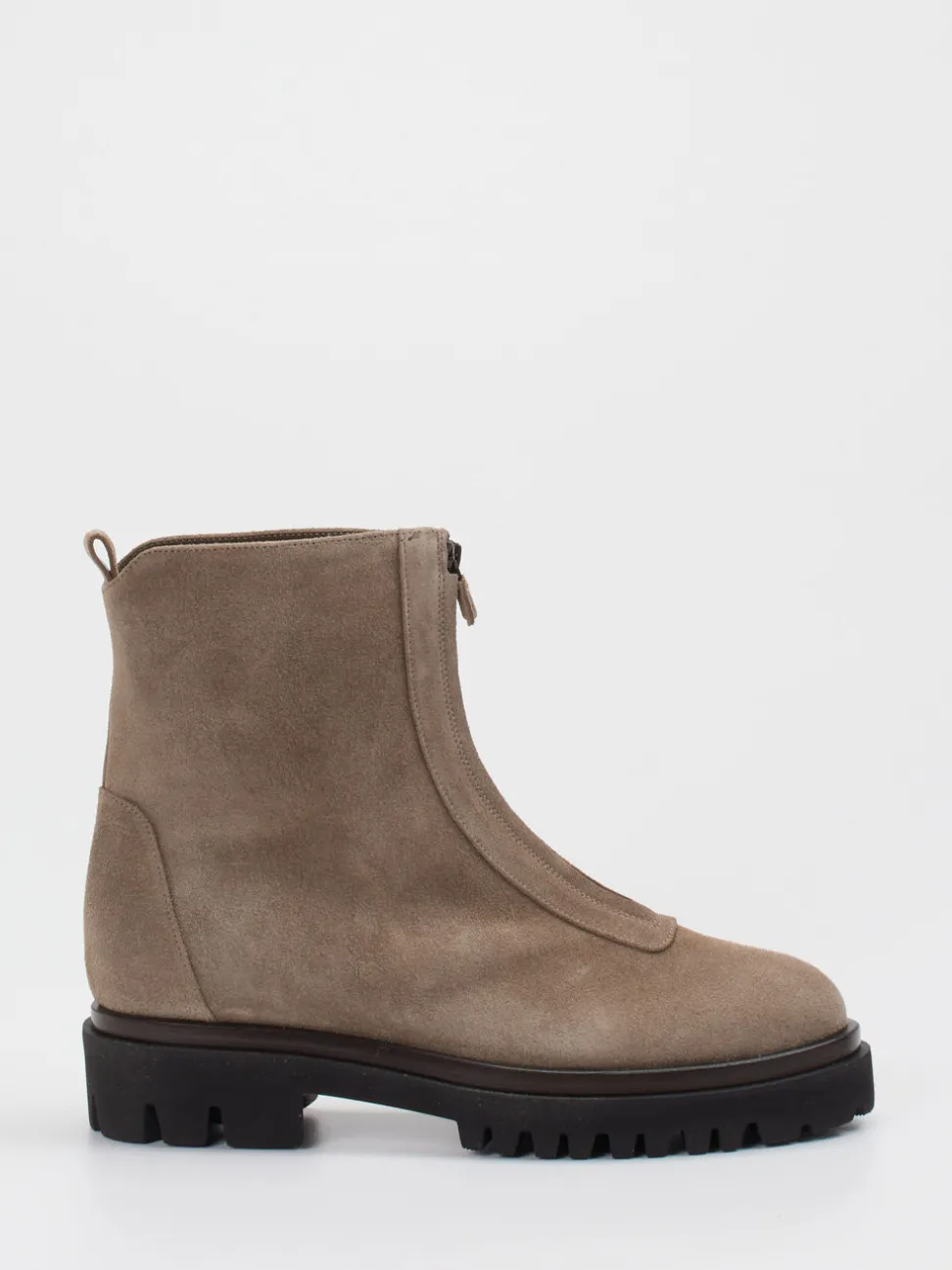 Truman's – Stiefeletten aus Veloursleder in Taupe