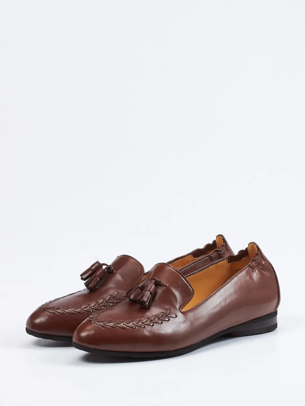 Truman's – Tassel-Loafer aus Lammleder in Braun