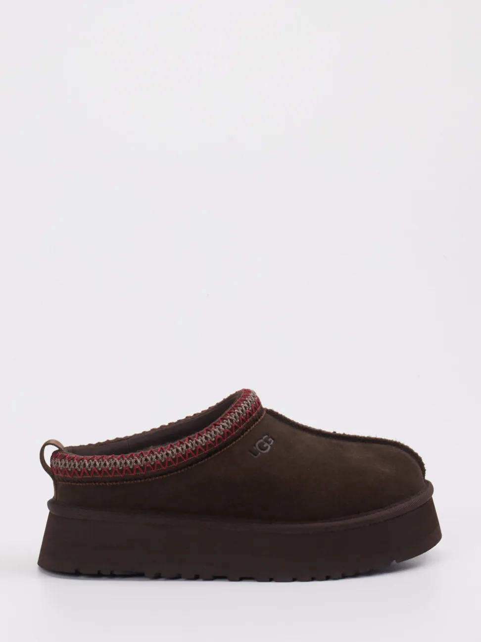 UGG – Hausschuh aus Veloursleder dunkelbraun